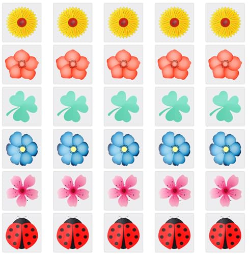 30 Stück Fliegenfalle Klebefalle, 6 Farben Florale Fruchtfliegenfalle, Fliegen Papier, Fenster Fliegenfänger, Sommer Fliegenaufkleber Fallen, Aufkleber Fliegenfänger für Stubenfliegen in Innenräumen