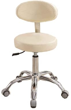 JIFGWBSP Tabouret De Selle,Chaise Relevable Mobile À 360°,Chaise De Bureau Réglable en Hauteur,Convient for Salon De Coiffure/Bureau/Salon Beauté,Facile À Installer(Beige)