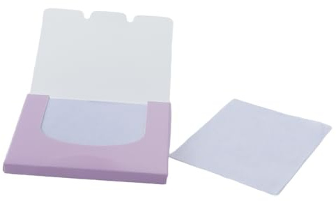 Hoite 500 Stück Lavendel-Gesichtsöl-Blotting-Blätter für fettige Haut, tragbares Kosmetikpapier zur Gesichtsölkontrolle, das überschüssiges Öl absorbiert