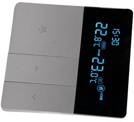 Jeffergarden Chaudière à Gaz Intelligente, Affichage Numérique LCD, Contrôleur Mural, Matériau ABS, Thermostat Programmable à TéléCommande pour Chauffage au Sol, Commande Vocale Disponible, Large