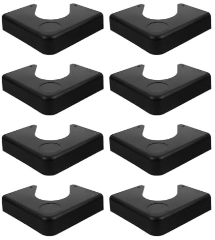 NUOBESTY 8 Pièces Protection d'angle pour Table de Billard Noir en Abs Finition Chrome Élégant, Construction Robuste pour Tables de Snooker et Billard en Lieux Commerciaux ou Domiciles
