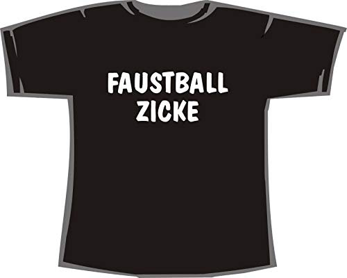 Faustball Zicke; T-Shirt schwarz, 44/46; Gr. L; Damen