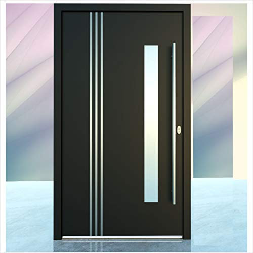 Haustür Welthaus WH75 Standard Aluminium mit Kunststoff LA122 Bremen Tür 1000x2100mm DIN Rechts Farbe aussen anthrazit Innen weiß außengriff BGR1400 innendrucker M45 Zylinder 5 Schlüßel