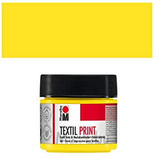 CREATIV DISCOUNT Textil Print/Stoffdruck/Siebdruckfarbe, 100ml, Primärgelb