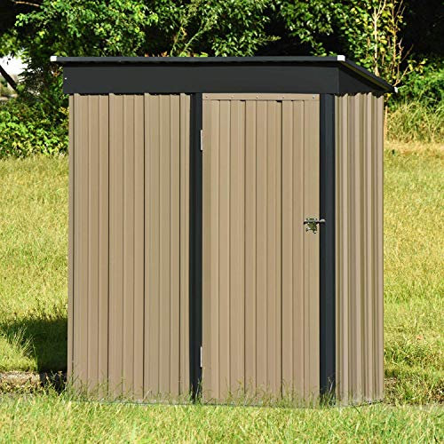 NEW!Outdoor Storage Garden Shed with Door Galvanised Metal Sloped Roof (3FT*5FT)