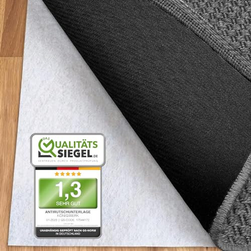 Königwerk Teppich Antirutschunterlage (120 x 190 cm) Ohne Weichmacher - Extra sichere Antirutschmatte für Teppich und alle Böden - Perfekte Anti Rutsch Teppichunterlage
