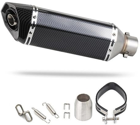 Motorcycle Exhaust 51mm Universal Motorbike Silencer Accessories Muffler Rear Tailpipe DB Killer Modified Noise Eliminator for Scooter ATV Pit Bike (Black 2)