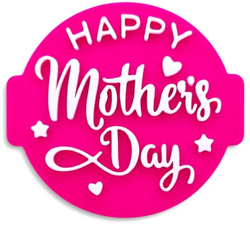 Happy Mothers Day MD06 - Embosser/Stamp for Fondant, Icing, Cupcake, Cake, Decoration, Purple