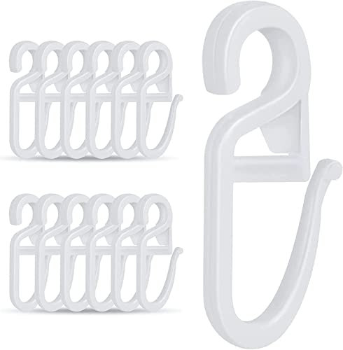 Mooshy 100 Überklipshaken mit 7mm Öse Gardinen Haken für Ringe Gardinenhaken zum Einhängen Faltenlegehaken für Gardinenringe Vorhang Haken Clips