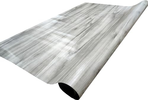 Suelo de Vinilo Para Instalar en Rollo | Suelo PVC Decorativo Hogar, Cocina, Baño, Salón | Suelo Efecto Madera | Suelo PVC Cerezo | Suelo PVC Wengué| Suelo PVC Haya (140_x_600_CM, GRIS)