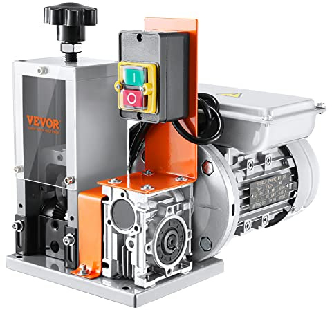 VEVOR Electric Wire Stripping Machine, 0.06''-1.18'' Automatic Wire Stripper, 180 W, 60 ft/min with Visible Stripping Depth Reference Electric Wire Stripper, Copper Stripper
