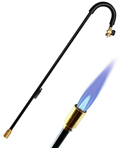 MAPP - Quemador de hierba para matar hierba, arbustos, jardín, mango de fuego, antorcha de gas butano