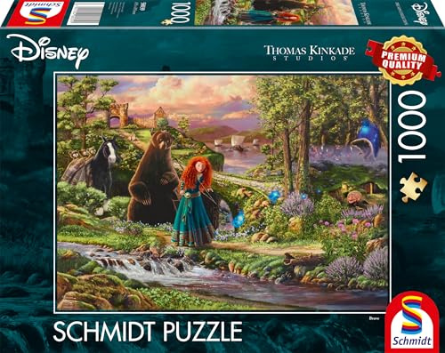 Schmidt Spiele 58039 Disney, Brave, Merida, Thomas Kinkade, 1000 Teile Puzzle