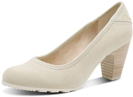 s.Oliver Damen Pumps mit Blockabsatz Bequem, Beige (Cream), 39 EU