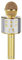 voijump Bluetooth Karaoke Micrófono, 4 en 1 Micrófono inalámbrico, grabadora de Karaoke, Karaoke portátil Cantando Partido Música Inicio KTV, Compatible con Android/iPhone/iPad/PC - Oro