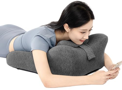 Qfdiwr Cuscino A Per Lettura | Cuscino per Dormire a Pancia in Giù - Supporto Lombare Traspirante e Sollievo per le Gambe per Uomini Donne e Famiglia