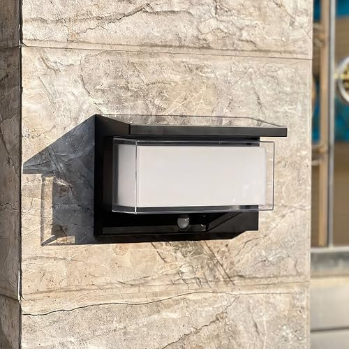 Gonengo Luz solar para exteriores, 4 modos de movimiento, luces de jardín IP65 impermeables para exterior, patio, cobertizo, valla, puerta delantera