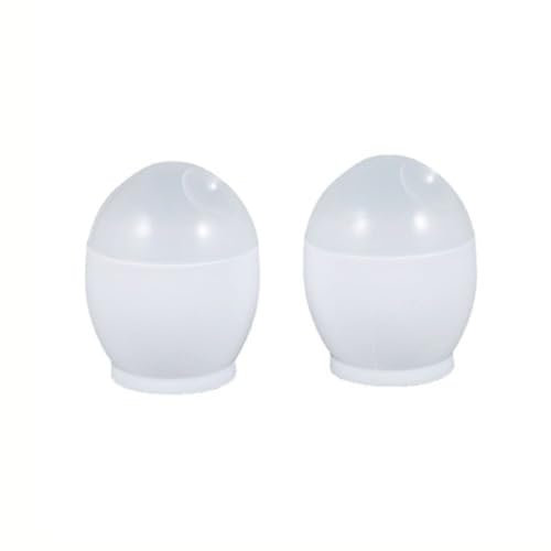 Lot de 2 coquetiers cuits à la vapeur, pocheuses en silicone pour micro-ondes, design ergonomique, couvercle visible, anti-adhésif, coquetier à la coque