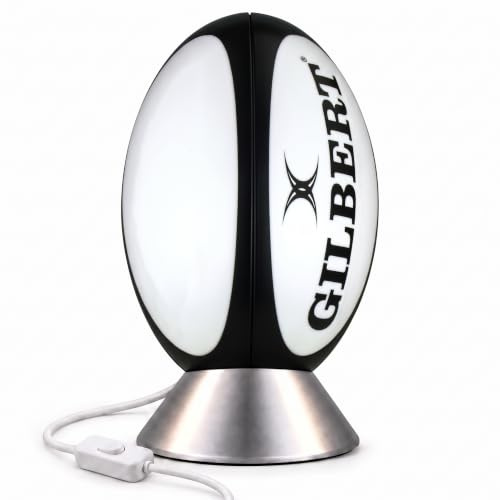 Original Rugby Ball Bedside Lamp | Bedroom Table Lamp & Desk Light | Officially Licensed Gilbert Rugby Product, Bedside Lamp, Bedroom Desk Light, Rugby Gift for Men, Boys & Kids