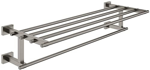Grohe Essentials Cube Multi-Badetuchhalter Hard Graphite Gebürstet