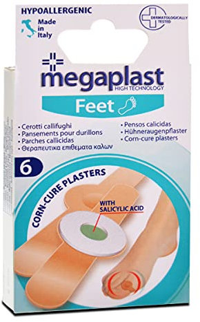 JUANIO Paquete de 6 Parches de maíz para los pies, Parches Callicidas, Apósitos coricidas para Callos en los pies, Protección para los Dedos de los pies - Diámetro 2 cm