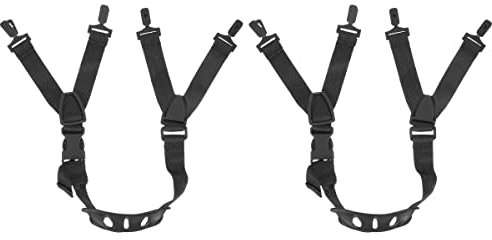 DOITOOL 2 Universal-Schutzhelm-Kinnriemen Mit Schwarzem Gummiband Kinnschutz Ersatz-Kinnriemen Für Schutzhelm Oder Helm (Schwarzer Kinnschutz)