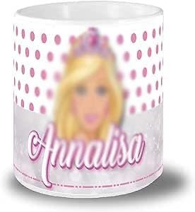 Generico Tazza Mug in Ceramica Personalizzata con NOME ''BAMBOLA'' adatta per la colazione del tuo bimbo prima di andare a scuola
