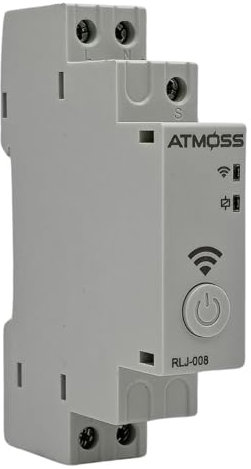 RASMACOR | Interruptor Horario Astronómico Digital WiFi RLJ-008 | Reloj Diario/Semanal - Multifunción con Reserva WiFi 1CH 16A | CA/CC 48-240 V (CA 50/60 Hz) | 1 Módulo | Dimensiones 65x90x18 mm