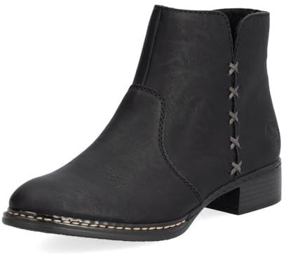 Rieker 73475, Stivali Corti Donna, Nero 00, 42 EU
