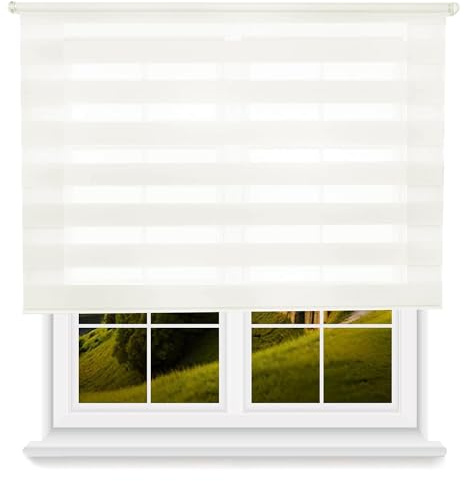 Rollo Tag/Nacht - gebrochenes Weiß, 180 x 175 cm (B x L) / Stoffgröße 177 x 170 cm