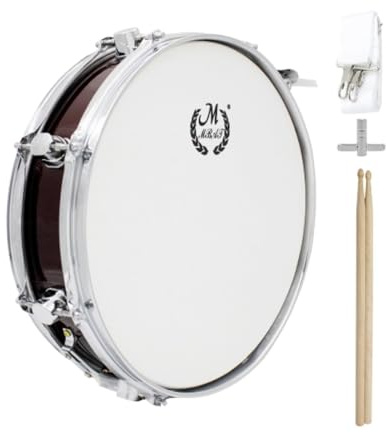 kowaku Kit rullante Strumenti a percussione Bacchette robuste da 14 pollici Set per principianti Rullante Pelle Strumento di apprendimento per studenti