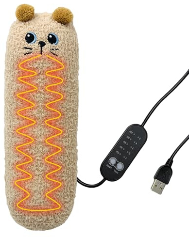 Almohadilla de calefacción para calambres menstruales - almohada animal esponjosa de felpa, cojín de | Almohadilla térmica portátil con diseño cómodo, ideal para