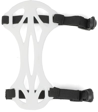 SHARROW Archery Arm Guard Nylon Adjustable Armguard Forearm Safe Protective Gear HB102 for Youth Adult Target Shooting Practice (White)