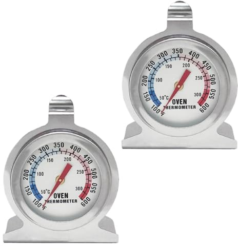 Thermomètre de réfrigérateur 2 pièces Thermomètre de four facile à lire Congélateur à cadran 2 '' avec crochet et support Température du réfrigérateur Aucune batterie requise pour la maison, les r