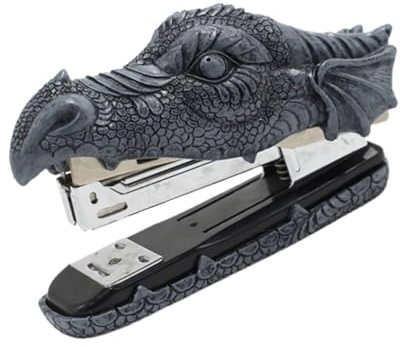 TOVINANNA Compact Dragon Decor Stapler Resin Craft Stapling Tool Portable Handheld Office Supply for School Home Travel and Practical