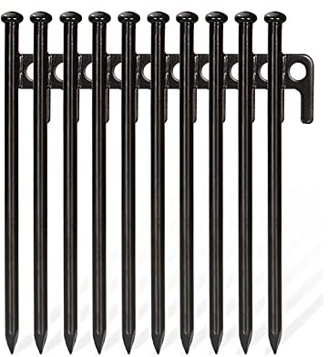 Zeltheringe,Erdhaken Metall,Heringe Erdnägel Stabil, Hering, Heringe Erdnägel,Metall Heringe Erdnägel für Zelt Vorzelt, Aluminium Zeltheringe Stahl für Harte Böden (Color : B-10, Size : 40CM)
