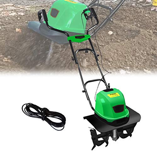 Motozappa da Giardino, motozappa elettrica da 1500 W, Larghezza agricola 18 Pollici, coltivatore Greenworks a Basso Rumore con prolunga da 98 Piedi per Giardino, Prato, orto