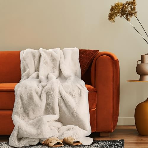 Paco Home Deko Wohnzimmer Decke Kuscheldecke Tagesdecke Waschbar Sofadecke Schlafzimmer Shaggy Einfarbig Flauschig Weich, Farbe:Creme, Größe:150x200cm