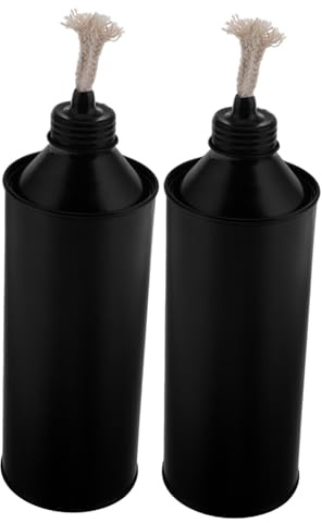 Angoily 2pcs Garden Torch Canisters Replacement Tanks Canister for Paraffin Burner Refillable Torch Tank for Outdoor Lighting