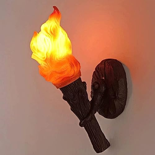 Sweet taize Lampada da Parete retrò Americana in Resina, Lampada da Parete a Forma di Torcia, Luce da Lettura Decorativa a LED per Interni ed Esterni, di Lusso