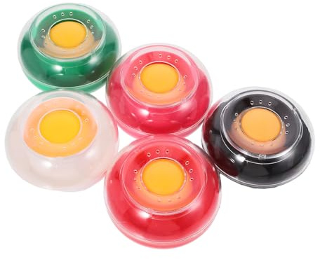 DOITOOL 5pcs Finger Moistener Sponge Cup Set, Multi-Color Desktop Finger Moistener for Money Counting, Paper Sorting, and Document Handling in Office and Banking Use