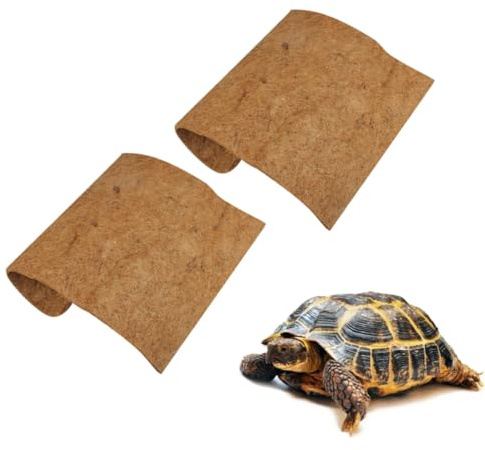 MAGICLULU Tapis pour Reptiles en Fibre Naturelle de Noix Lot de 2 et Inodore, Dimensions 40x40cm, pour Terrarium et Aménagement Micro-paysager