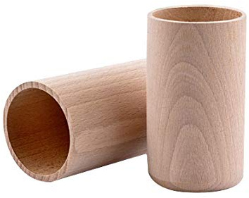 Wooden World 2 x DI LEGNO, TAZZA, PORTAPENNE, ROTONDO, PER PENNA, PER MATTITA, SULLA SCRIVANIA, ACCESSORI, UFFICO, SISTEMAZIONE.