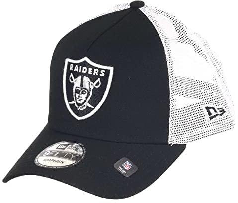 New Era Las Vegas Raiders NFL White Mesh Trucker 9Forty A-Frame Trucker Cap - One-Size