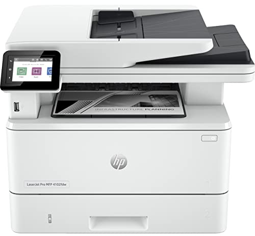 HP - LaserJet Pro 4102dw Wireless Multifunction Bianco e nero Stampante, Fotocopiatrice, Scanner Duplex