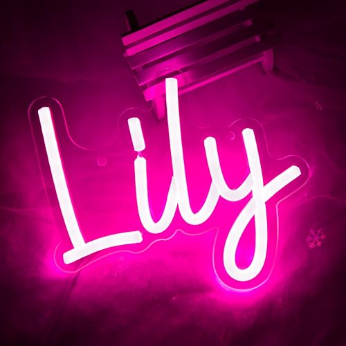 Lily Name Neon Sign for Wall Decor Lily LED Sign for Man Cave Bedroom