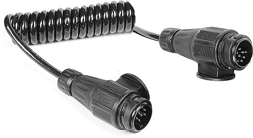 AGRISHOP Cavo di Prolunga per Rimorchio 13 Poli a 13 Poli 1.8m,Cavo Adattatore da 13 a 13 Poli Estensione Spiral Cavo per Rimorchio con Maschio Spina