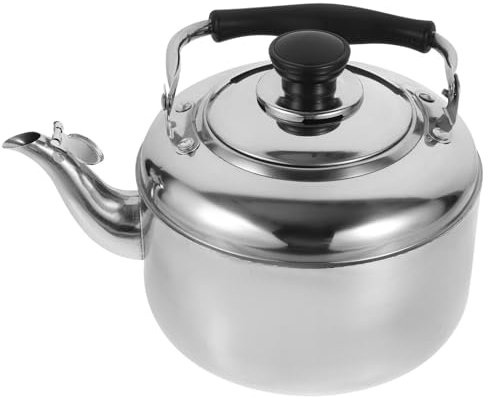 Alipis Bollitore Per Il Tè Sul Piano Cottura Bollitore Per L'acqua Con Fischio In Acciaio Inossidabile Da 2 Litri Con Manico Freddo Teiera Sul Fornello Per Acqua Domestica Per