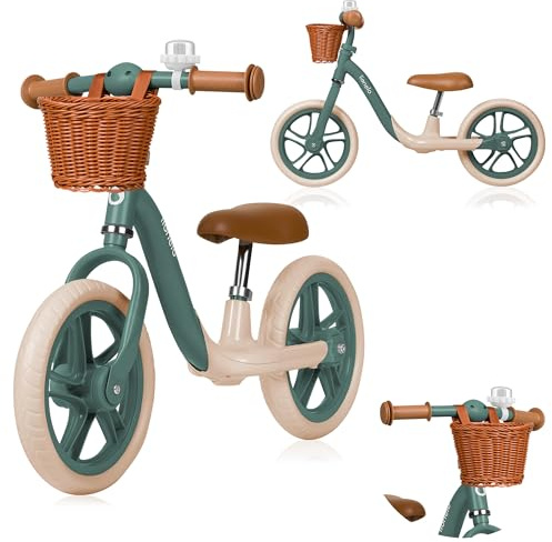 lionelo Alex Plus Draisienne pour Enfants jusqu'à 30 kg, à partir de 3 Ans, Roues en Mousse EVA 30,5 cm, Panier Repose-Pieds Siège et Guidon Réglables, Guidon Antidérapant, Poids Léger 3,4 kg