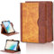 hülle Kompatibel für Wortmann Terra Pad 1162 Tablet Hülle Case Schutzhülle 360-Grad-Drehung Multi-Viewing Angels PU Leder Stand Folio Cover Braun